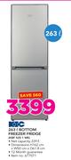 KIC 263Ltr Bottom Freezer Fridge KBF 525 1 ME
