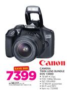 Canon Camera Twin Lens Bundle EOS 1300D