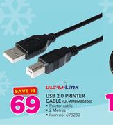 Ultra Link USB 2.0 Printer cable UL-AMBM20200