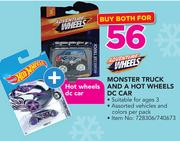 Adventure Wheels Monster Truck And A Hot Wheels DC Car-Both For