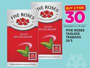 Five Roses Tagless Teabags-2 x 26's