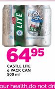 Castle Lite 6 Pack Can-500ml