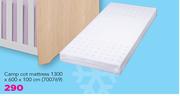 Campcot Mattress-1300 x 600 x 100cm