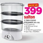 Salton 3 Tier Food Steamer SFS-100