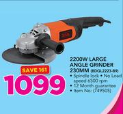 Black & Decker 2200W Angle Grinder 230MM BDGL2223-B9