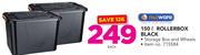 Nuware 150Ltr Rollerbox Black-Each