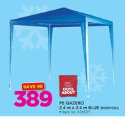 Out & About PE Gazebo 2.4m x 2.4m Blue KGS0102U