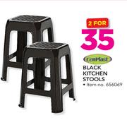 Cenplast Black Kitchen Stools-For 2