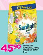 Sunlight Handwashing Powder 2 In 1-3Kg