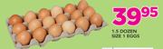 1.5 Dozen Size 1 Eggs