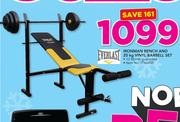 Everlast Ironman Bench And 20Kg Vinyl Barbell Set