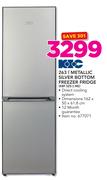 KIC 263Ltr Metallic Silver Bottom Freezer Fridge KBF 525 1 ME