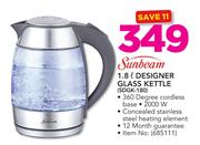 Sunbeam 1.8Ltr Designer Glass Kettle SDGK-180