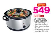 Salton 6.5Ltr Manual Slow Cooker