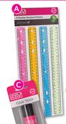 Simple Choice 4 Pack Assorted Rulers
