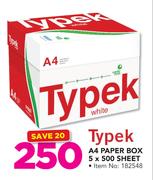 Typek A4 Paper Box 5X500 Sheet