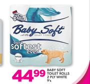 Baby Soft Toilet Rolls 2 Ply White 9's