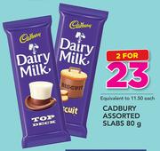 Cadbury Assorted Slabs-2x80g