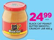 Black Cat Peanut Butter Smooth/Crunchy Jar-400g