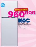 KIC 170Ltr White Top Freezer Fridge 518 1