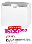 Defy 260Ltr White Chest Freezer DMF473