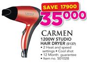 1Carmen 1200W Studio Hair Dryer 5137