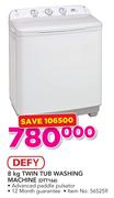 Defy 8Kg Twin Tub Washing Machine DTT166