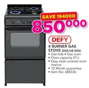 Defy 4 Burner Gas Stove DGS168SGG