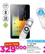 Telefunken 7" 3G Tab Phone Pack KTTMP-20