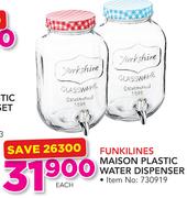 Funkilines Maison Plastic Water Dispenser-Each