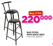 Bar Stool With Back Rest-For 2