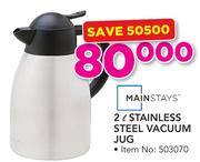 Mainstays 2Ltr Stainless Steel Vacuum Jug