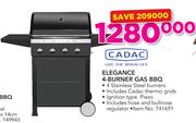 Cadac Elegance 4 Burner Gas BBQ Including Cadac Thermo Grids, Hose And Bullnose