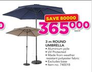 3m Round Umbrella Excluding Base-Each