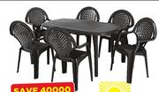 Antracite 90cm Ebony Oval Table