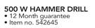 Black & Decker 500W Hammer Drill