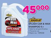 Shield Splash Car & Wax Shampoo-5Ltr