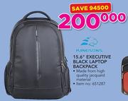 Kingsons 15.6" Executive Black Laptop Backpack