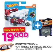 Adventure Wheels Monster Truck+ Hot Wheel 1.64 Basic DC Car
