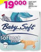 Baby Soft White Toilet Rolls 2 Ply-9's