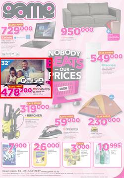 Game Tanzania : Nobody Beats Our Prices(13 July - 25 July 2017), page 1