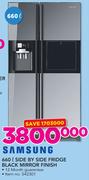 Samsung 660Ltr Side By Side Fridge Black Mirror Finish