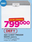 Defy 260Ltr Chest Freezer White DMF473