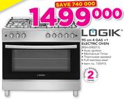Logik 90Cm 4 Gas+ 1 Electric Oven RSH-090011