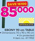 Antracite Ebony 90cm Table