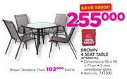 Out And About Brown 4 Seat Table KTS0097U