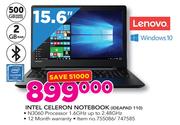Lenovo Intel Celeron Notebook IDEAPAD 110