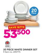 Always Home 20 Piece White Dinner Set