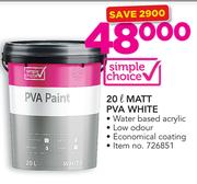 Simple Choice 20Ltr Matt PVA White