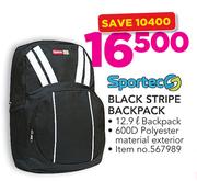 Sportec Black Stripe Backpack